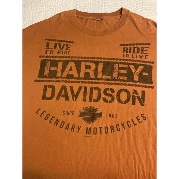 HARLEY DAVIDSON MENS LARGE T SHIRT LIVE TO RIDE RIDE TO LIVE Beach House - Picture 10 of 10